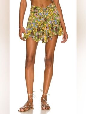 Free People Ellie Skort Large - Green Multicolor